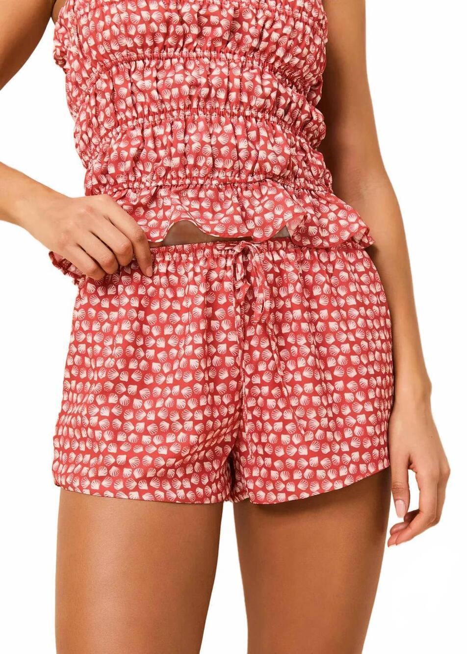 NEW SOLID & STRIPED remi shorts in shell print